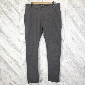 DU/ER Mens Pants Size 34x32 Gray Flat Front Chino Stretch Lightweight No Sweat